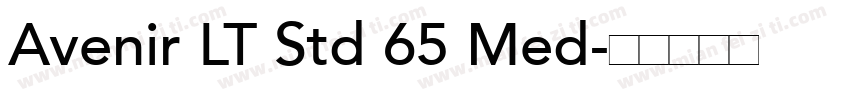 Avenir LT Std 65 Med字体转换